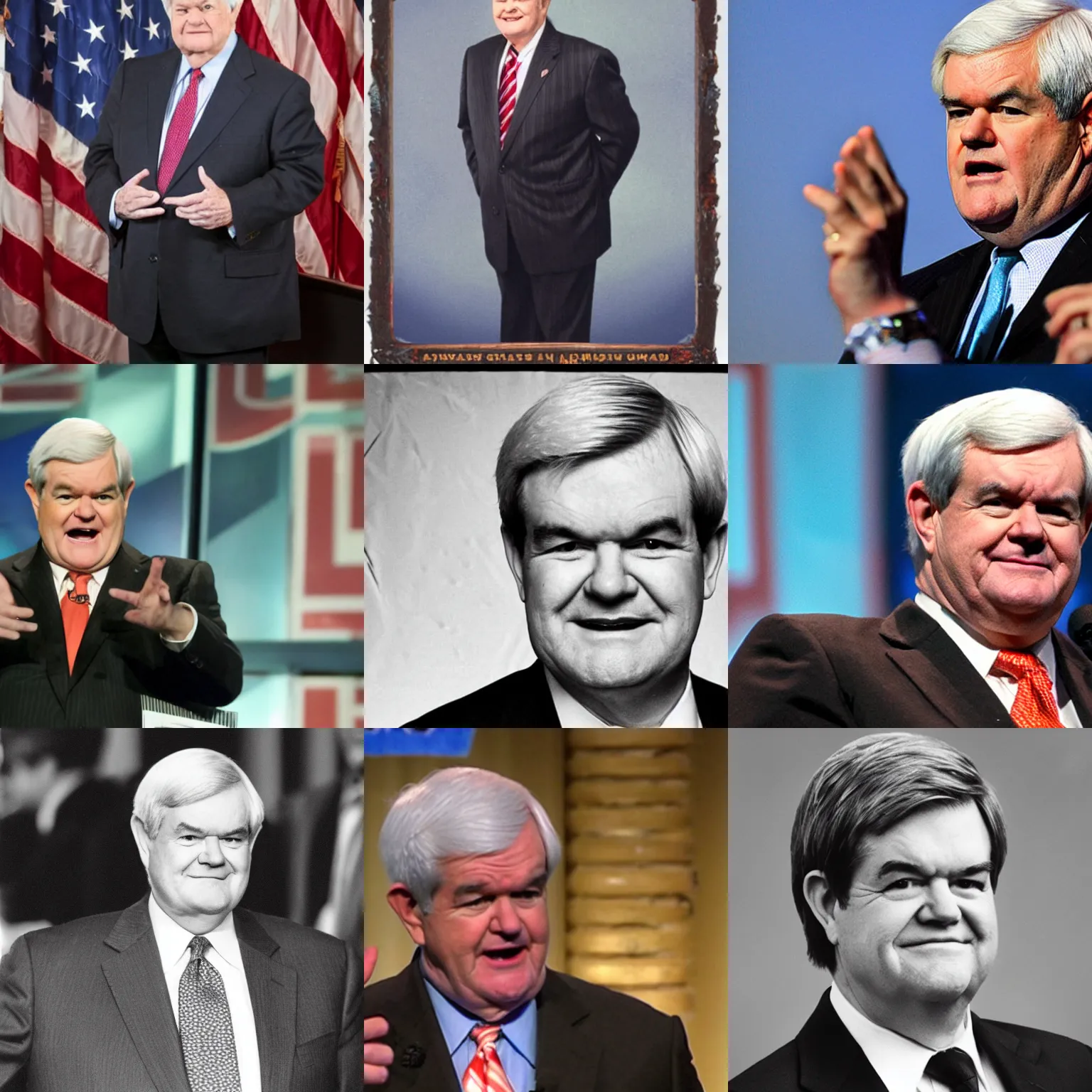 Prompt: newt gingrich as a newt