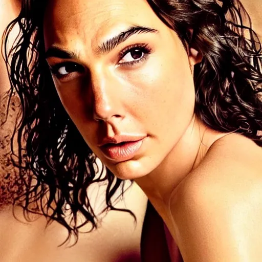 Prompt: A sexy gal gadot portrait, piercing gaze, highly detailed