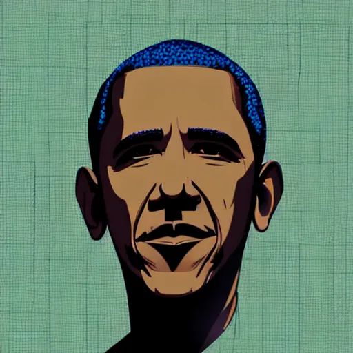 Image similar to obama by inio asano, beeple and james jean, aya takano color style, 4 k, super detailed, modern, 4 k, symmetrical