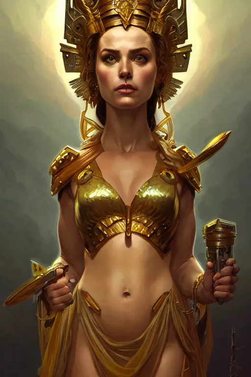 Prompt: The Godess Hera looking angry, full body, highly detailed, digital painting, artstation, concept art, smooth, detailed armor, sharp focus, beautiful face, symmetric face, cinematic, videogame cover art, illustration, art by Artgerm and Greg Rutkowski and Alphonse Mucha