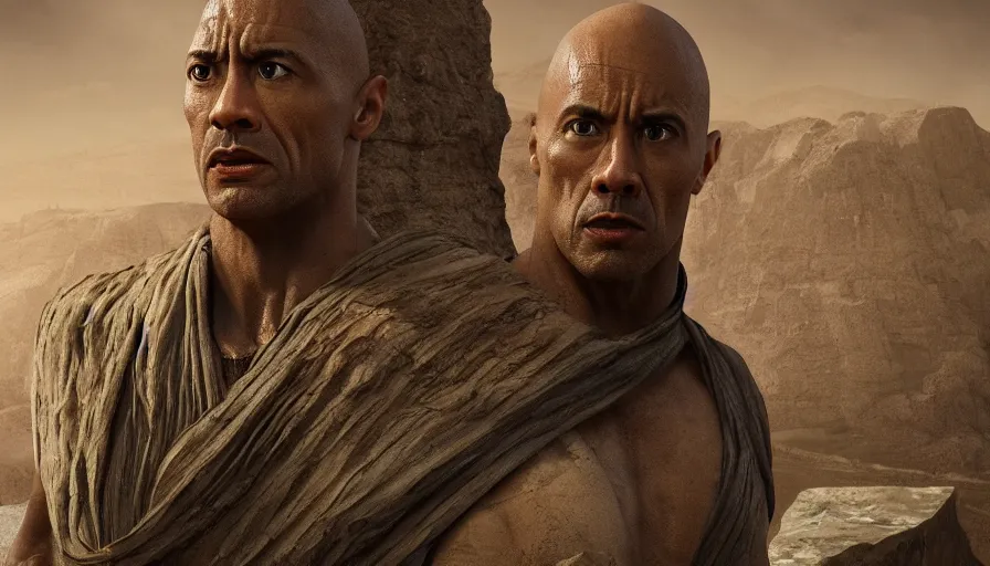 Prompt: The Rock is Imhotep in the Mummy, hyperdetailed, artstation, cgsociety, 8k