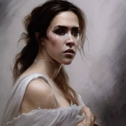 Image similar to Nicolas cage as a woman wearing a white dress, beautiful, intricate, highly detailed, digital painting, artstation, oppressive lighting, fashion concept art, sharp focus, illustration, art by greg rutkowski and alphonse mucha