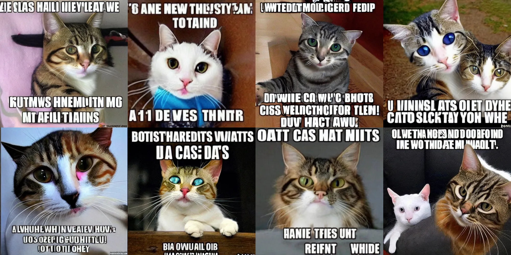 Prompt: memes with cats