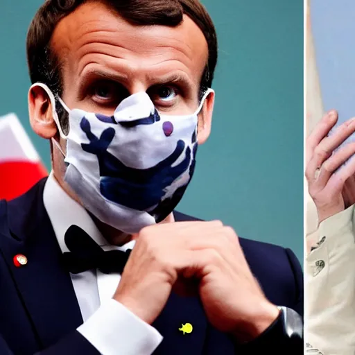 Image similar to Emmanuel Macron doing a Jojo Pose, anime series style, Jojo\'s Bizarre Adventure style