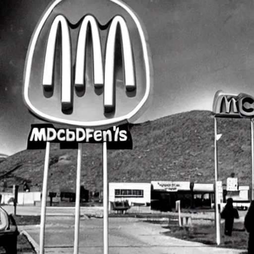 Image similar to mcdonalds gets nuked, historical photograph