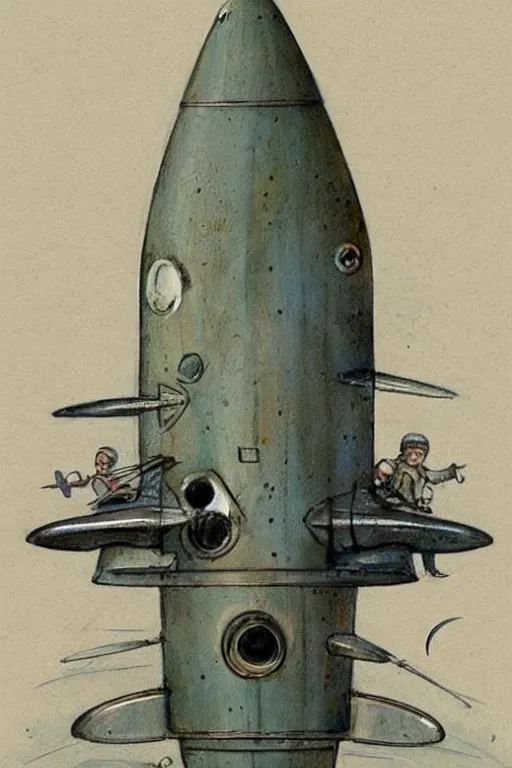 Image similar to (((((1950s rocketship . muted colors.))))) by Jean-Baptiste Monge !!!!!!!!!!!!!!!!!!!!!!!!!!!