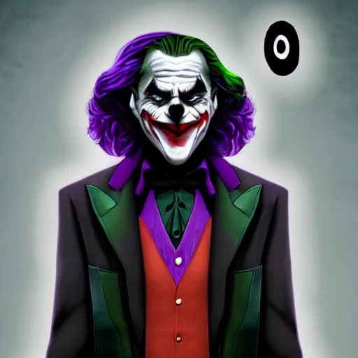 Image similar to obama as the joker, artstation