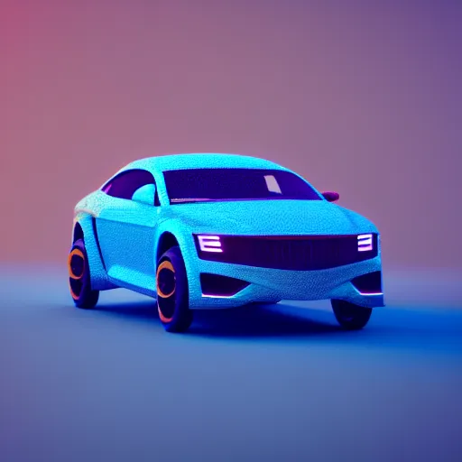 Image similar to A 3d render of 🚙🛰✂️🔝, digital art, octane render, 8k resolution, character design, wes anderson color palette, film grain, unreal engine