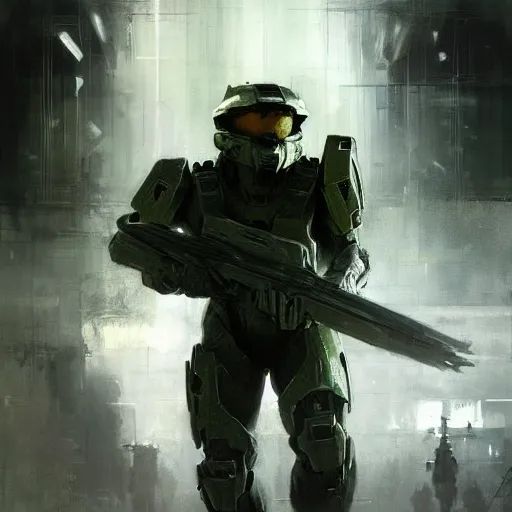 Prompt: halo 3 by jeremy mann - n 4