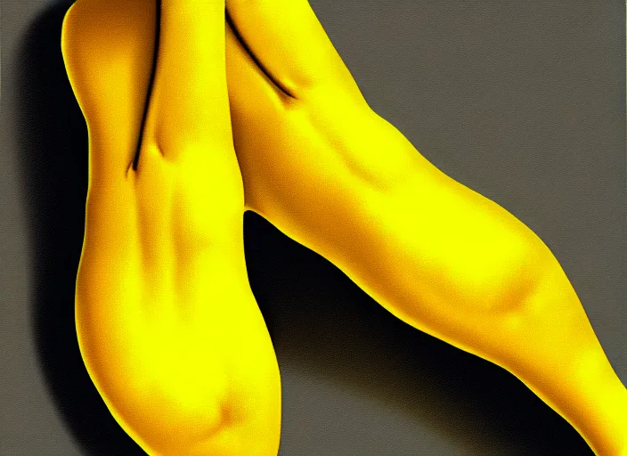 Prompt: yellow thong digital painting, realism