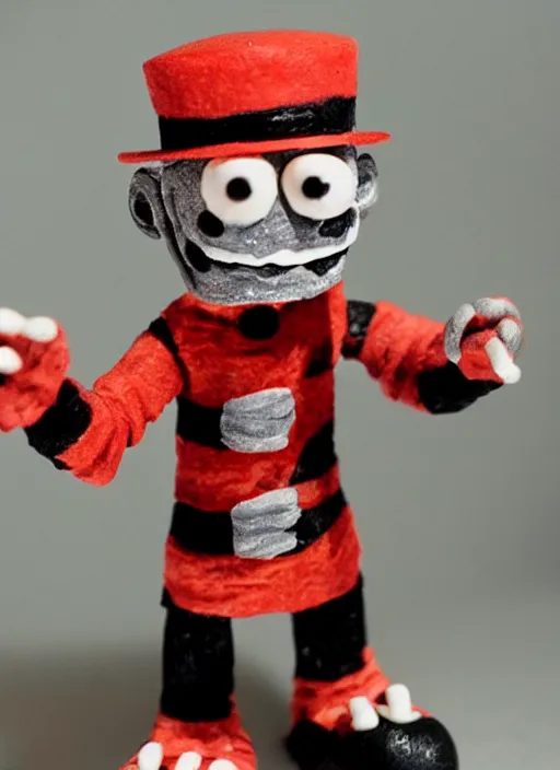 Prompt: Claymation Freddy Krueger