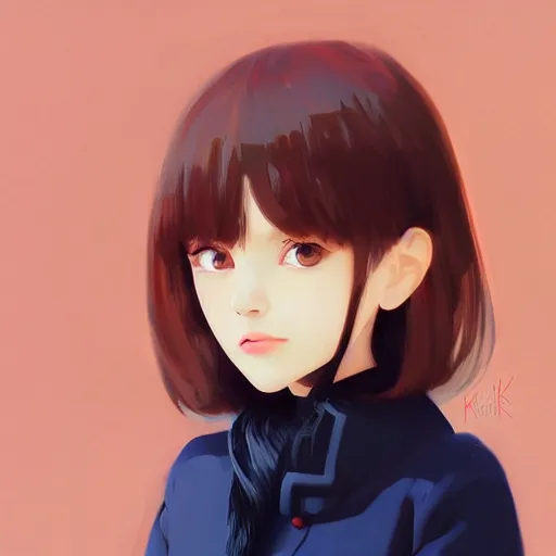 Prompt: a portrait of a brilliant adorable character in a scenic environment by Ilya Kuvshinov