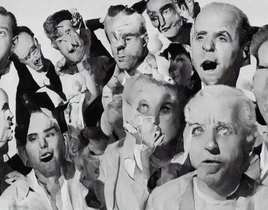 Prompt: joe biden pop band, detailed facial expressions, 1 9 6 0 surrealism aesthetic