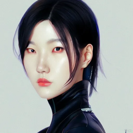 Prompt: Lee Jin-Eun by Vincent Di Fate, rule of thirds, seductive look, beautiful, octane render, masterpiece