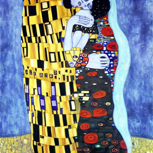 Prompt: death and life by Tamara Natalie Madden, gustav klimt