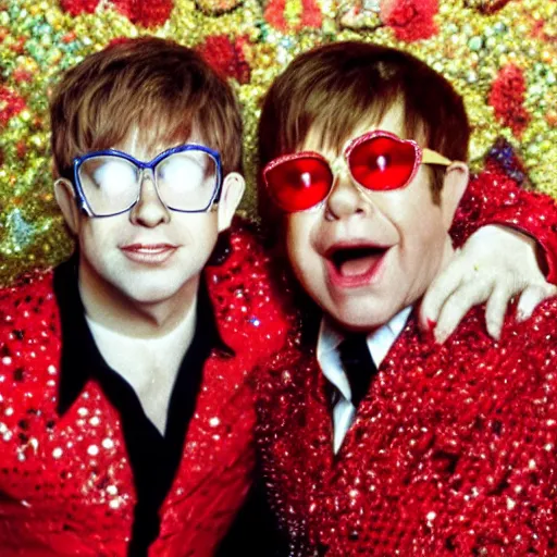 Image similar to gay puting kissing elton john