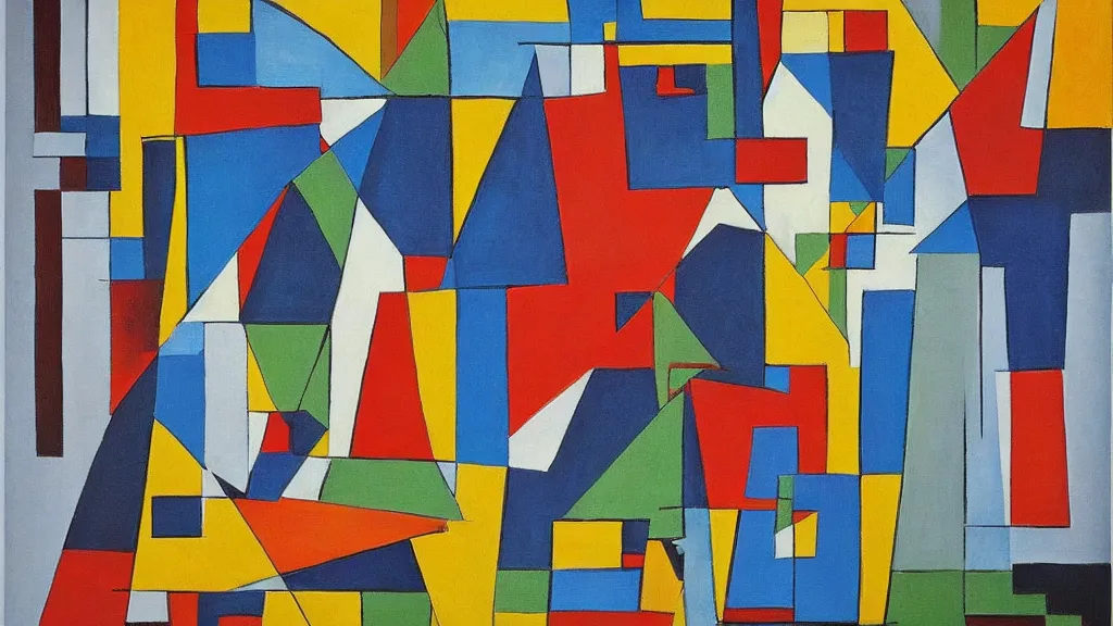 Prompt: abstract minimalism art painting, lines, forms, shapes, in style of kasimir malevich,