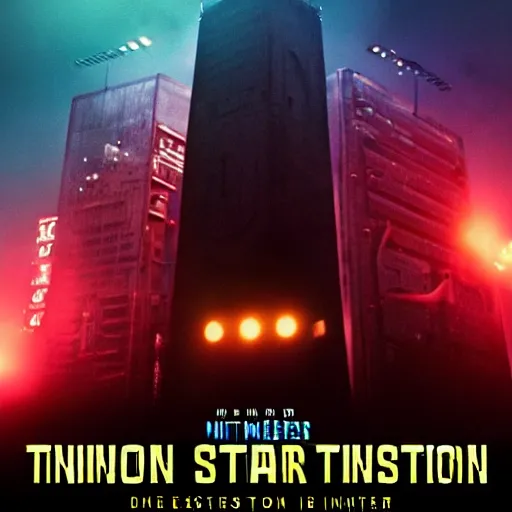 Image similar to poster of the movie : the numbers station, neon, ultra high detail, photorealistic, 8 k