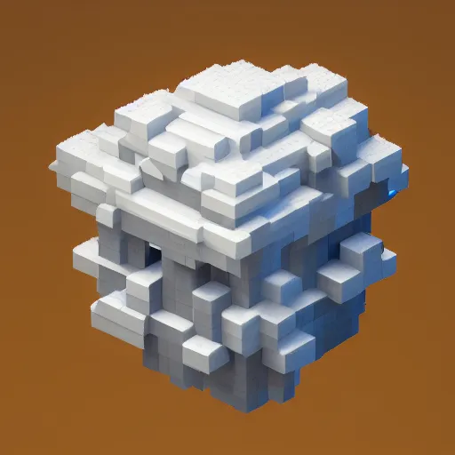 Image similar to a voxel render of a cloud