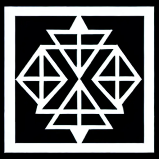 Prompt: minimal geometric diamonds symbol by karl gerstner, monochrome, symmetrical