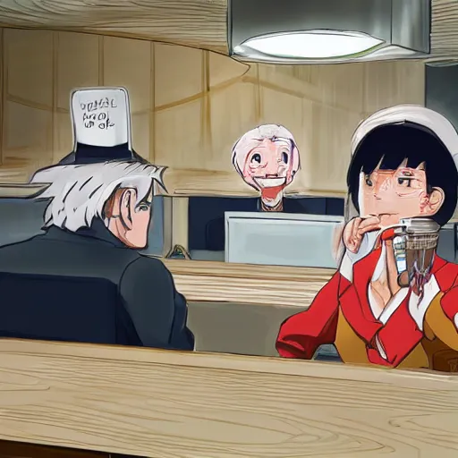 Image similar to sentient hot dog in courtroom trial, anime style, 4k, detailed, jury of condiments, suits and hats, volumetric lighting