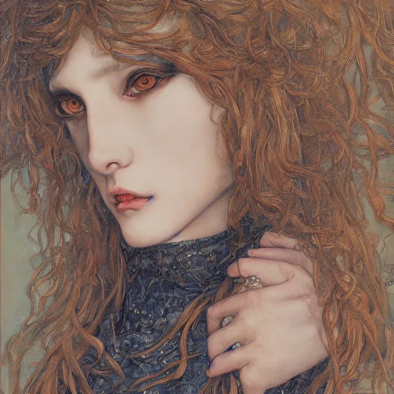 Image similar to portrait of a young woman painted by ayami kojima