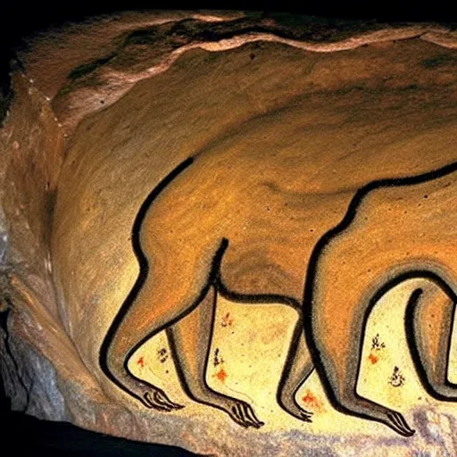 Image similar to bear - god, chauvet cave art