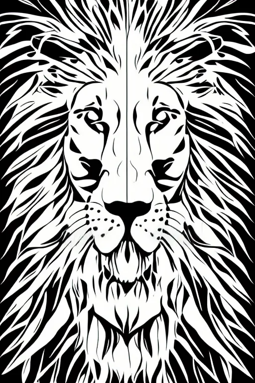 Prompt: Portrait of a lion in anime style, anime, sticker, colorful, illustration, highly detailed, simple, smooth and clean vector curves, no jagged lines, vector art, smooth