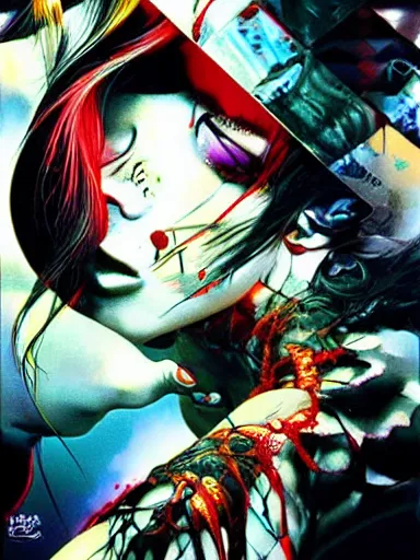 Image similar to a dream divided by zero : : hyperreal surrealism hypermaximal symbolism, paranoid critical method, glitchcore : : by artgerm, nychos, yoji shinkawa, todd mcfarlane — c 1 5