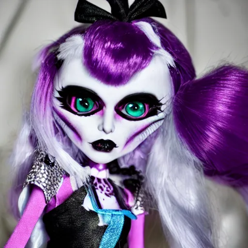 Image similar to monster high haunt couture doll, photography, hd, award winning photo.