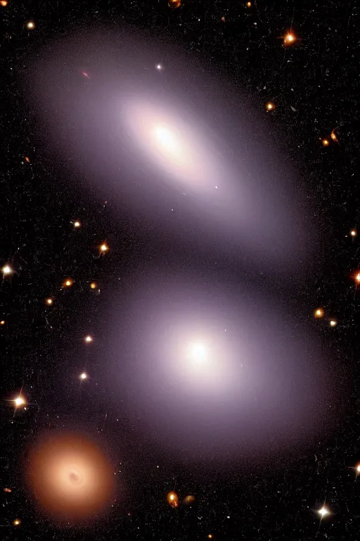 Image similar to a deep space photograph taken by james webb space telescope of a galaxy cluster with gravitational lensing