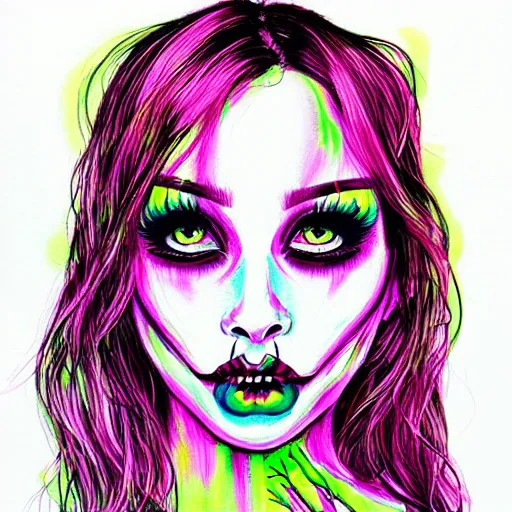 Image similar to neon monster illustrated by harumi hironaka