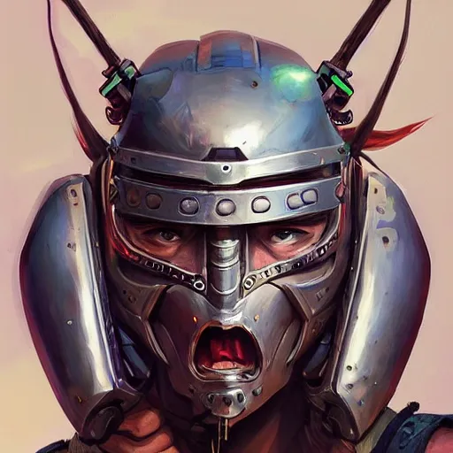 Image similar to cyberpunk viking helmet mask warrior goddess robot ninja fantasy, art gta 5 cover, official fanart behance hd artstation by jesper ejsing, by rhads, makoto shinkai and lois van baarle, ilya kuvshinov, ossdraws