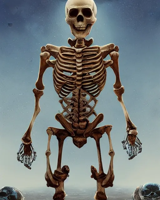 Image similar to skeleton made of lsd pills, clear sky, scifi character portrait by greg rutkowski esuthio craig mullins
