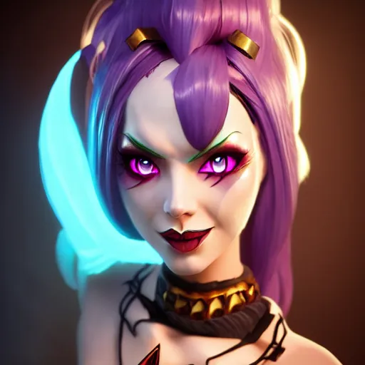 Prompt: Jinx from League of Legends, by Fortiche Studio, by Riot Games, Arcane from Netflix, unreal engine hauntingly beautiful character art,fine details, realistic shaded, fine-face, pretty face