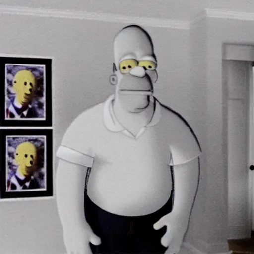 Image similar to homer simpson in paranormal activity