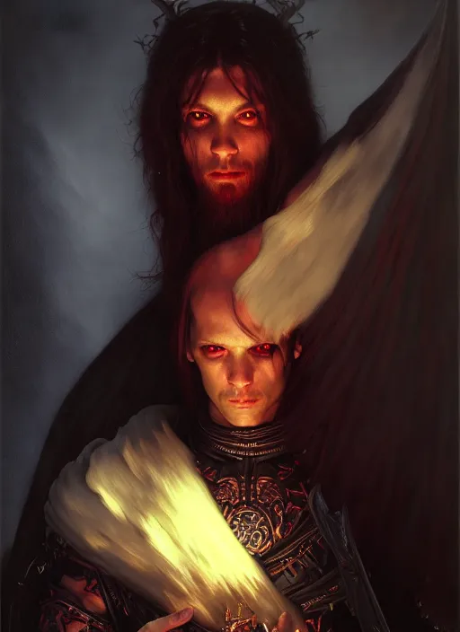 Prompt: male necromancer, full body, hyper realistic, extremely detailed, dnd character art portrait, dark fantasy art, intricate fantasy painting, dramatic lighting, vivid colors, deviantart, artstation, by edgar maxence and caravaggio and michael whelan and delacroix.