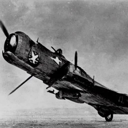 Prompt: ww 2 photo of a stuka dive bombers diving into the battlefield