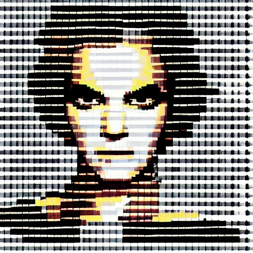 Image similar to 8-bit pixel art of emma watson