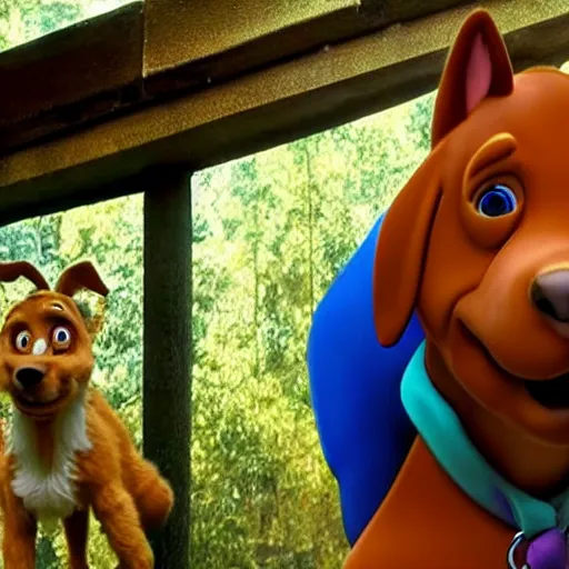 a pup named scooby doo, live action remake, 3 5 mm, Stable Diffusion