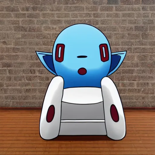 Image similar to a pokemon that looks like a chair