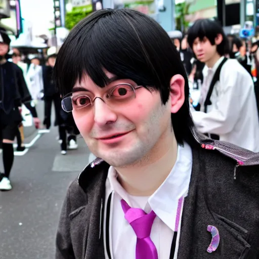 Prompt: kawaii martin shkreli at harajuku tokyo street fashion festival