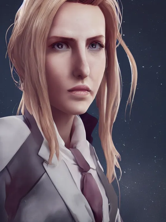 Prompt: illustration of annie leonhart inside arcane universe wearing an elegant tailcoat, au naturel, hyper detailed, digital art, trending in artstation, arcane league of legends, cinematic lighting, studio quality, smooth render, unreal engine 5 rendered, octane rendered, concept art, smooth, sharp focus, illustration