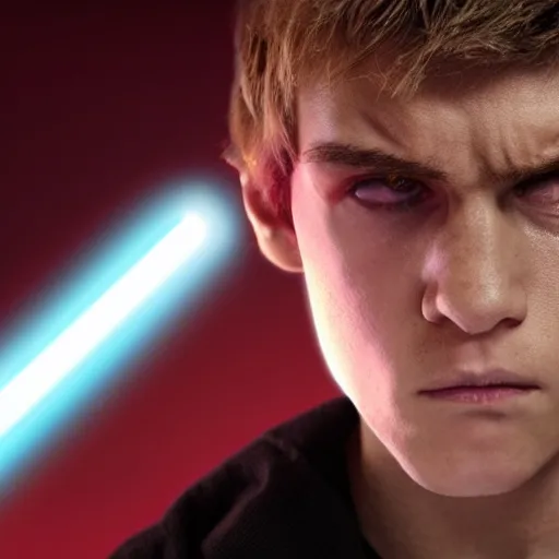 Image similar to angry, pissed off, nikolas cruz as anakin skywalker in star wars episode 3, 8k resolution, full HD, cinematic lighting, award winning, anatomically correct