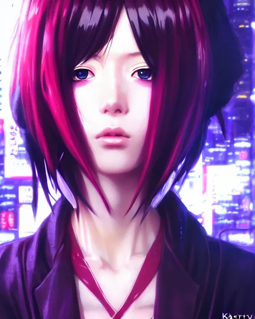 Prompt: portrait Anime Girl cyberpunk cute-fine-face, pretty face, realistic shaded Perfect face, fine details. Anime. Blade Runner vaporwave realistic shaded lighting by katsuhiro otomo ghost-in-the-shell, magali villeneuve, artgerm, rutkowski Jeremy Lipkin and Giuseppe Dangelico Pino and Michael Garmash and Rob Rey