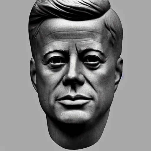 Prompt: jfk close up of face, accurate features - n 9