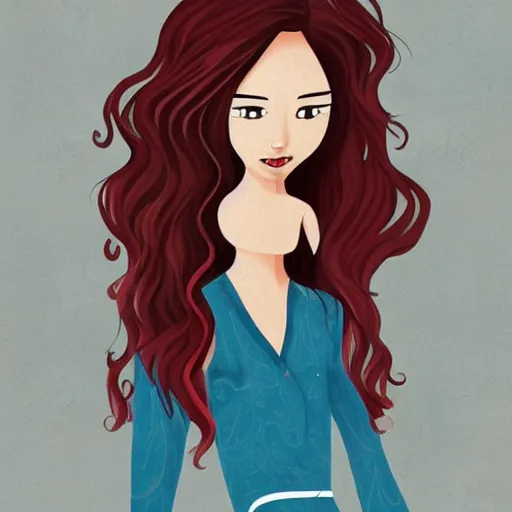 Image similar to Illustration of a female character, by Ana Varela, Trend on Behance Illustration