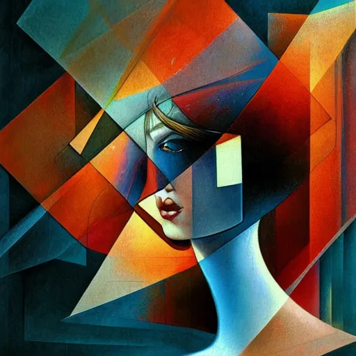 Prompt: cubism by anna dittmann