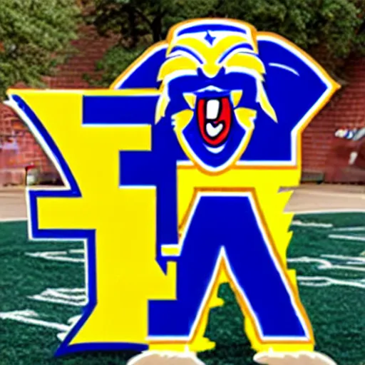 Image similar to college university mascot that is themed around a slot machine