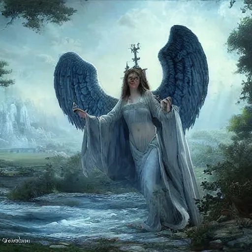 Image similar to the gates of heaven with angels, hyper realistic, in the style of greg rutkowski, fantasy, amazing detail,